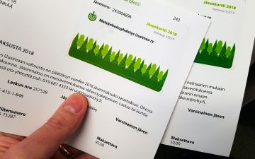 metsänhoitoyhdistyksen jäsenmaksulomakkeita