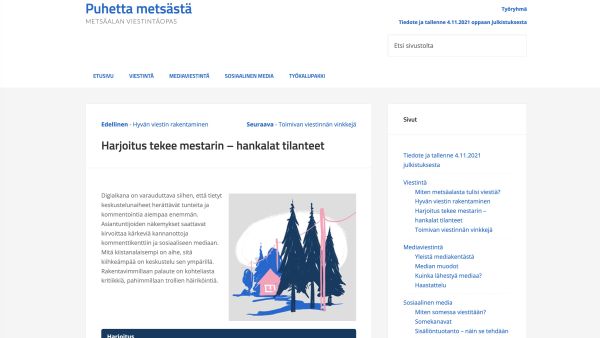 Puhetta metsästä -viestintäopas on verkossa kaikkien luettavissa.  