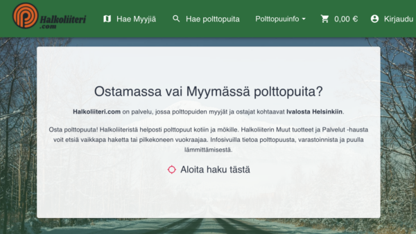 Halkoliiteri.com tuo yhteen polttopuun myyjiä ja ostajia.