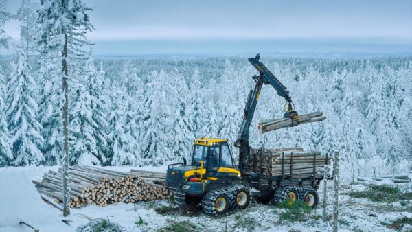 Ponssen Buffalo-kuormatraktoreita rekisteröitiin kuormatraktoreista eniten. Kuva: Ponsse